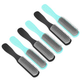 Kuber Industries Hair Brush | Flexible Bristles Brush | Hair Brush with Paddle | Straightens & Detangles Hair Brush | Suitable For All Hair Types | Small | Set of 6 | Blue & Black